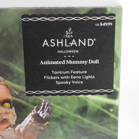 Ashland Halloween Animated Mummy Doll 8.6" Tantrum Feature W/ Lights Sound NIB - Picture 2 of 4